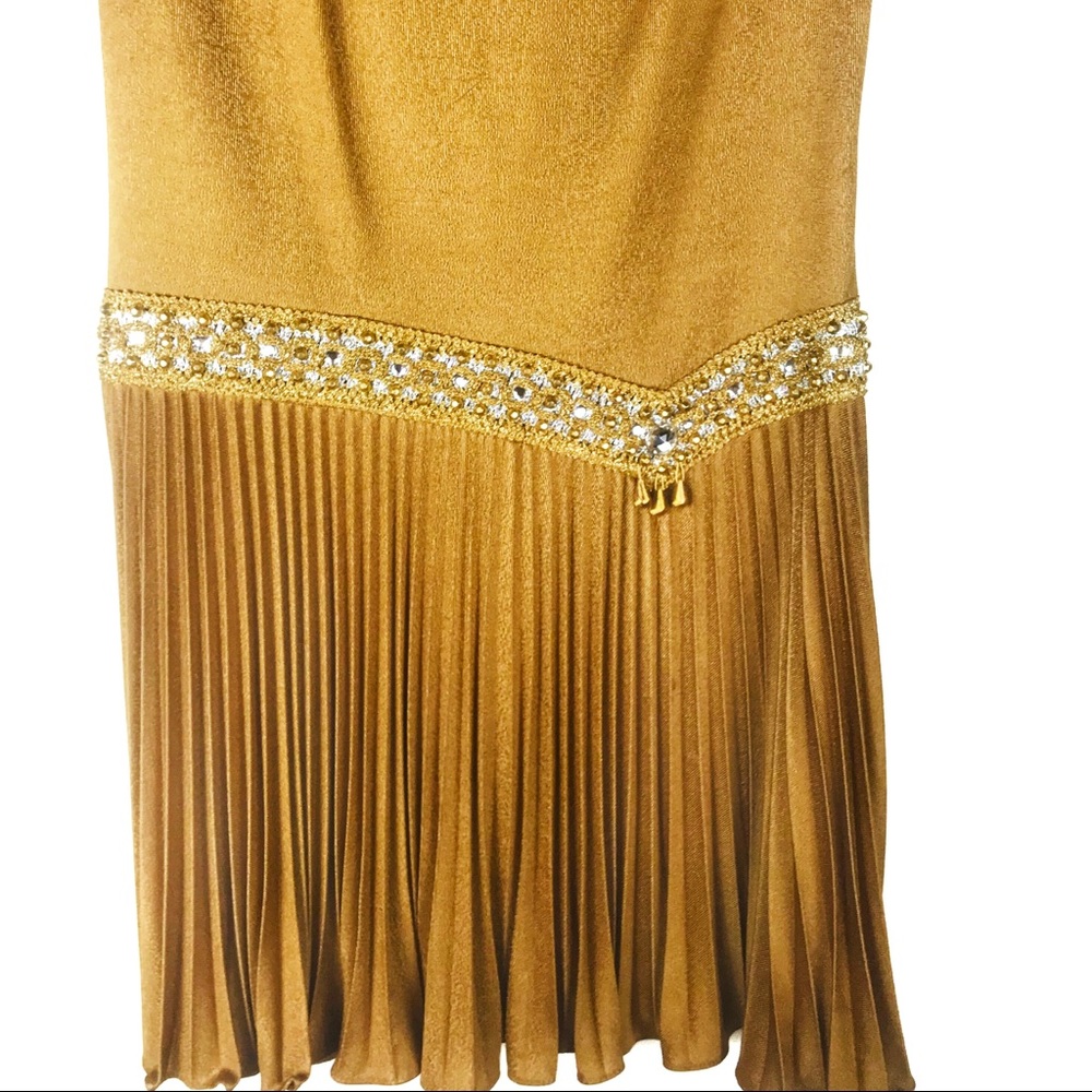 Vintage Gold embellished party dress - Picture 3 of 8